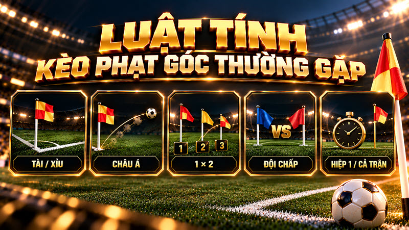 Luật tính kèo phạt góc