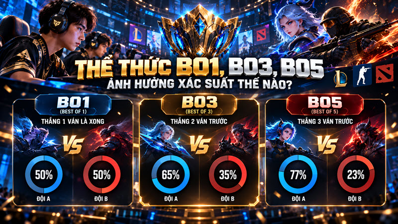 Thể thức BO1, BO3, BO5 esport